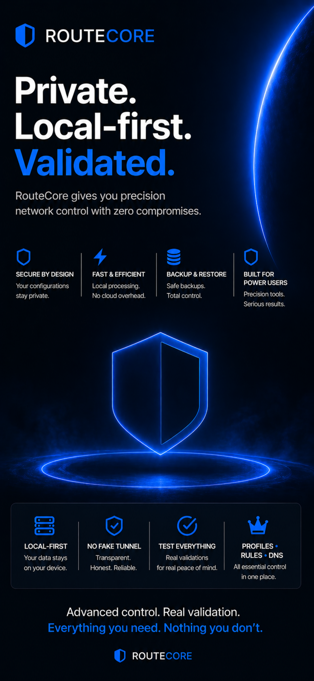 RouteCore app screenshot